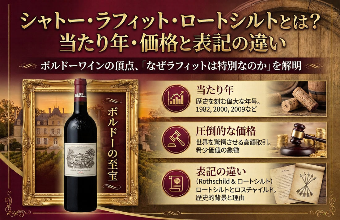 シャトー・ラフィット・ロートシルトとは？当たり年・価格と表記の違い