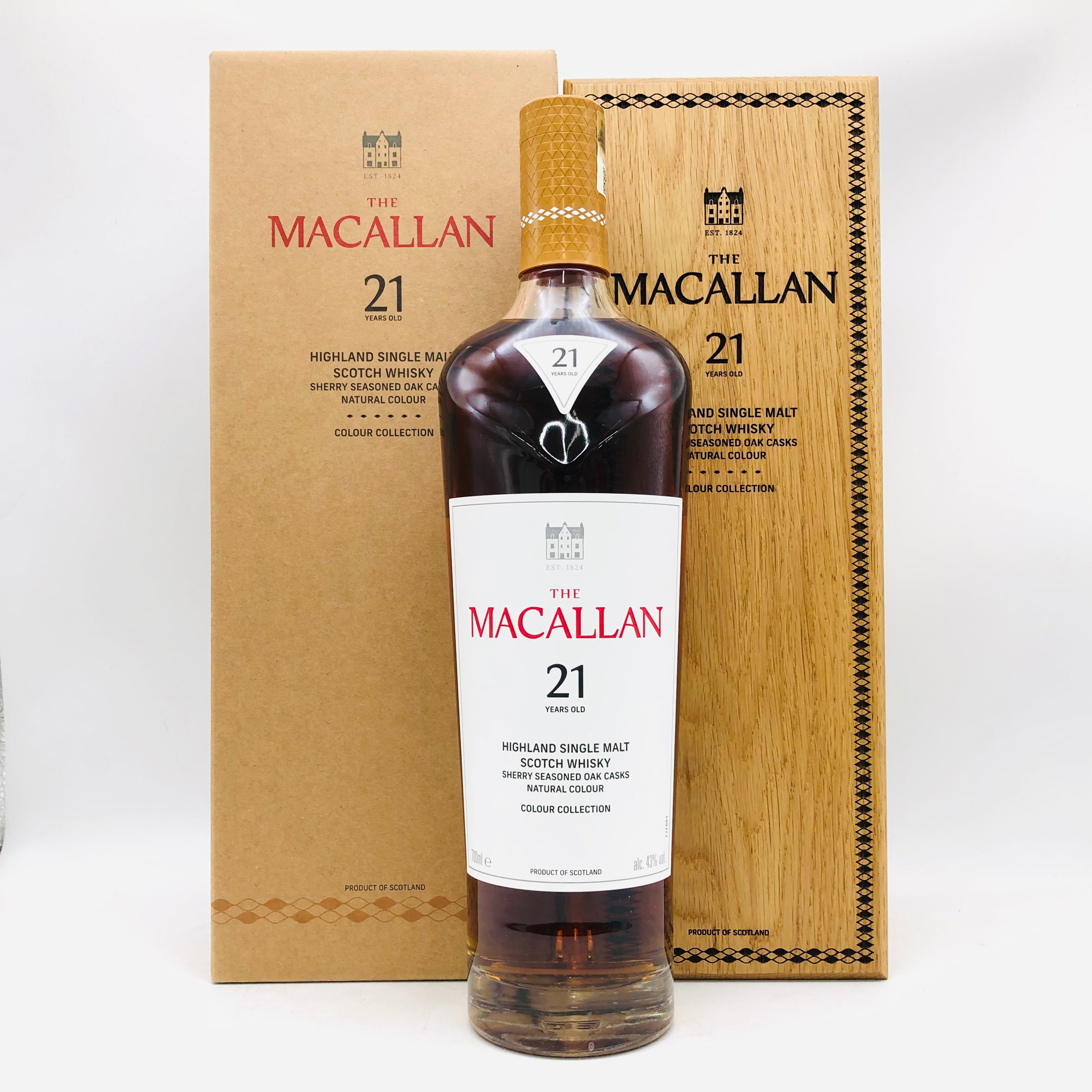 THE MACALLAN ザ・マッカランカラーコレクション21年 700ml 箱あり
