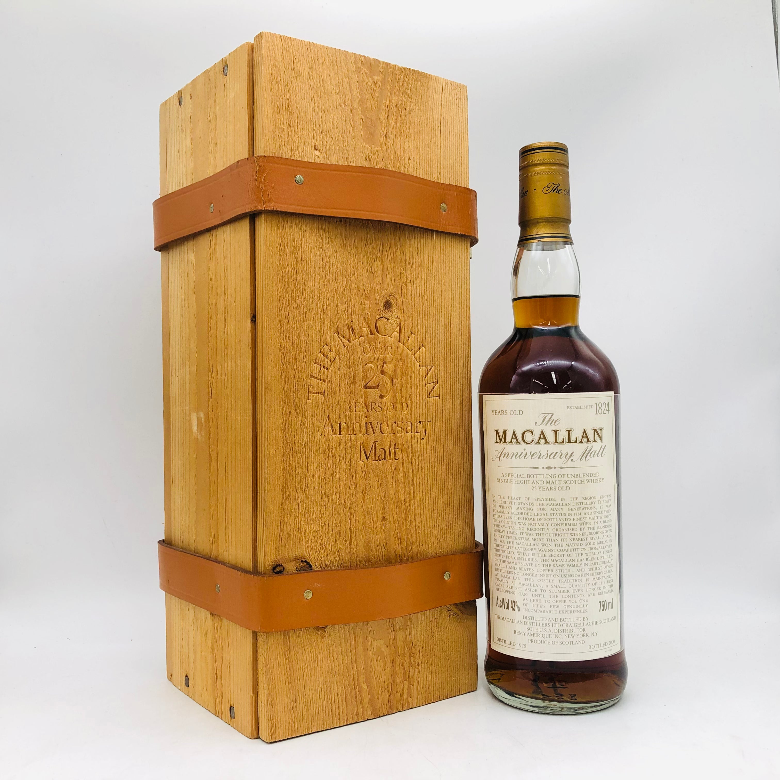 マッカラン25年 アニバーサリーモルト 1975-2000 木箱付　未開封 MACALLAN マッカラン25年 アニバーサリーモルト 1975-2000 750ml 43