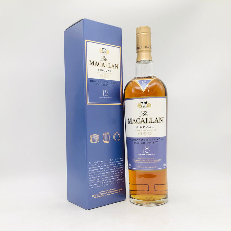 MACALLAN マッカラン 18年 ファインオーク 700mlのお酒。700ml 。ラベル上品、上質な香りとバランス。