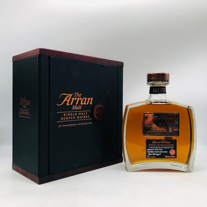 アラン21周年記念エディション 700ml。21年の節目を祝う、アラン蒸溜所渾身のアニバーサリーモルト。