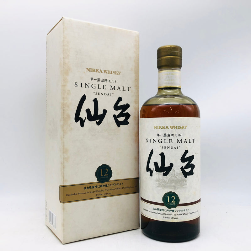 ニッカ仙台12年 700ml。やわらかく上品な余韻が広がる、宮城峡らしいエレガントな12年熟成ウイスキー。