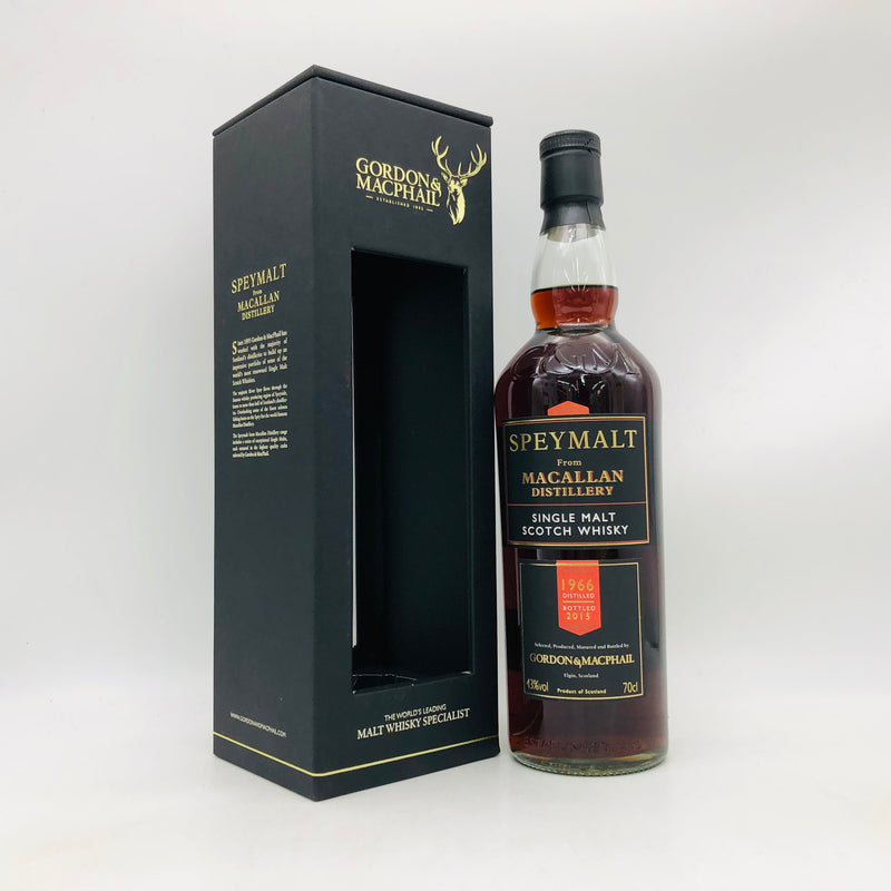 マッカラン スペイモルト 1966-2015 Gordon&MacPhail 700ml 43% シェリー樽熟成のヴィンテージシングルモルト、深いドライフルーツとオーク香