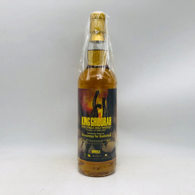 アイリッシュ シングルモルト 1993 24年 キングギドララベル 700ml。怪獣王の宿敵を冠した、24年熟成アイリッシュの秘宝