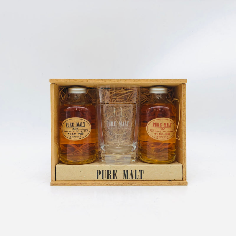 NIKKA ニッカ ピュアモルト ブラック レッド 50ml セット。2つの個性、1つのニッカ