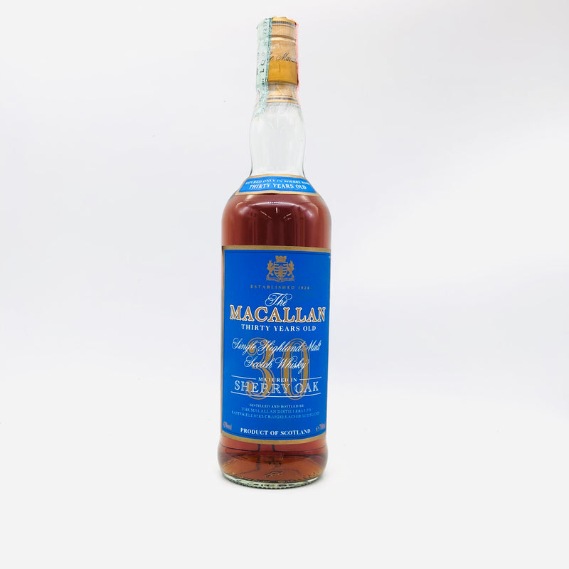 MACALLAN マッカラン 30年シェリーオークカスクブルーラベル 700ml。シェリーが紡ぐ、時を超える優雅