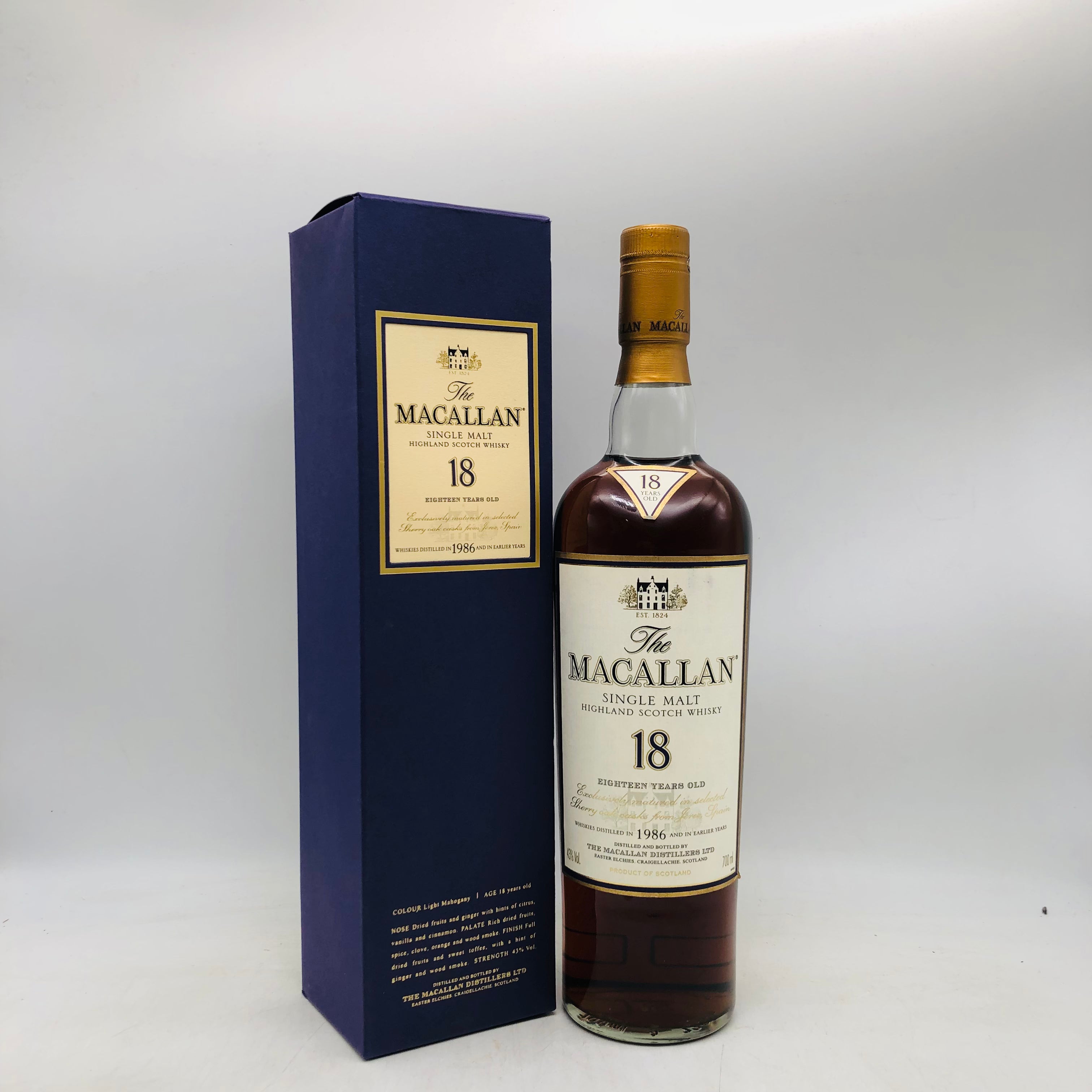 希少】Macallan 18年 1986年 空瓶 【公式通販】