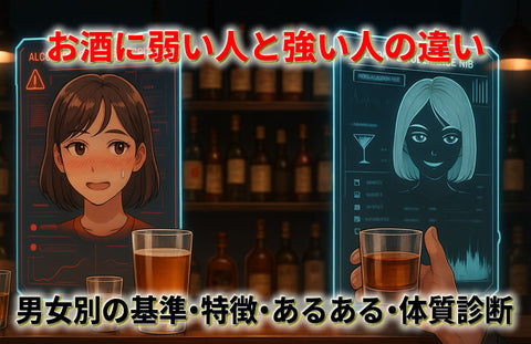 お酒に弱い人と強い人の違い｜男女別の基準・特徴・あるある・体質診断