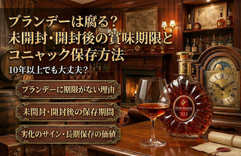 ブランデーは腐る？古い未開封・開封後の賞味期限とコニャック保存方法