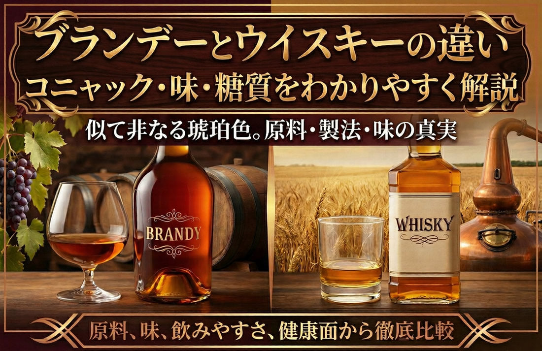 ブランデーとウイスキーの違い｜コニャック・味・糖質をわかりやすく