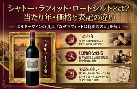 シャトー・ラフィット・ロートシルトとは？当たり年・価格と表記の違い