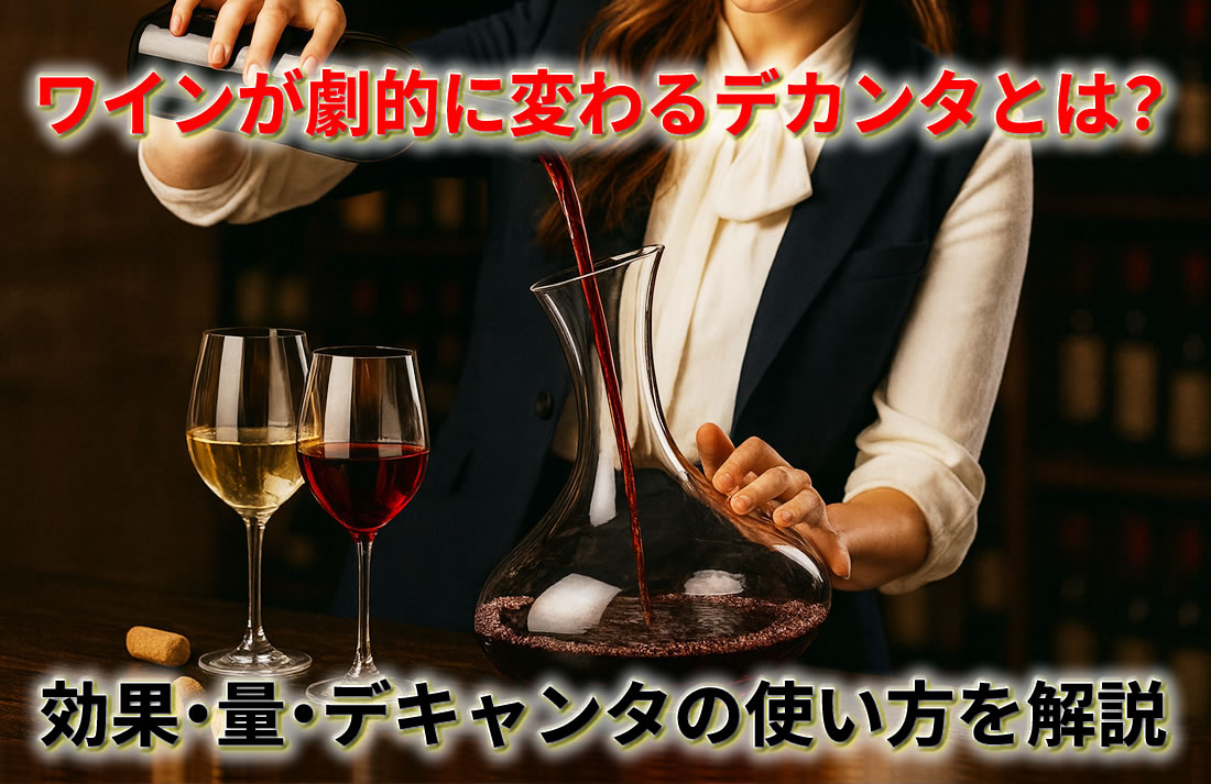 ワインが劇的に変わるデカンタとは？効果・量・デキャンタボトルの