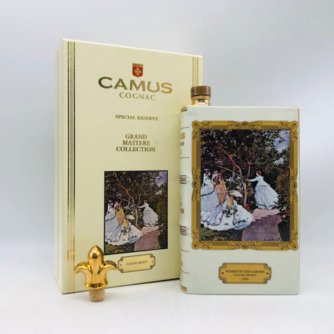 カミュ ブックシリーズ モネ「庭の女たち」700ml。華やかな香りとまろやかな甘みが魅力の陶器製アートコニャック。