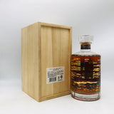 サントリー 響21年 意匠ボトル 2015 富士風雲図 700ml 43% 木箱とボトルの裏面画像
