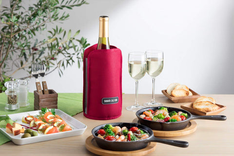 高木金属 ワインクーラー アイスクーラー カバー レッド 蓄冷剤2個付き NV-WCR