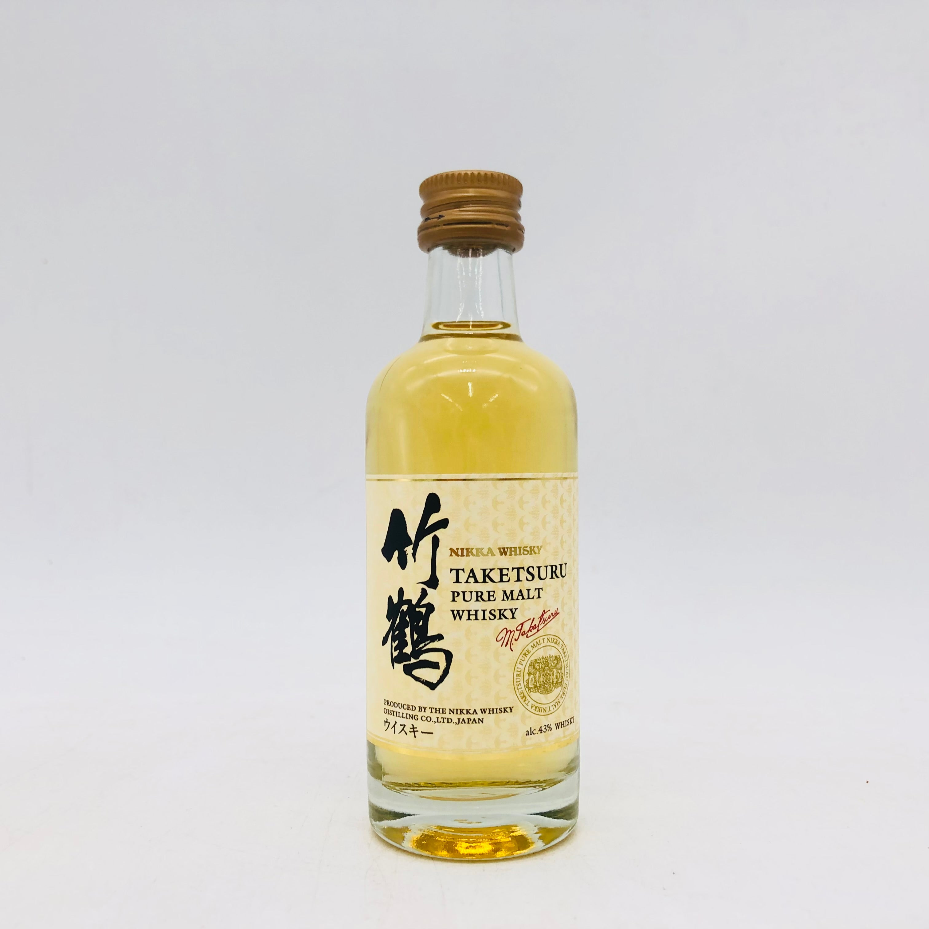 NIKKA ニッカ 竹鶴ピュアモルトウイスキー (白ラベル) ミニチュア