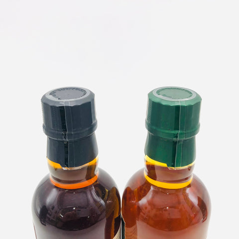 サントリー山崎蒸溜所限定スパニッシュオークと白州蒸溜所限定ピーテッドモルト180mlセット。濃厚なシェリー樽香と爽快スモーキーな風味を楽しめる特別ボトル。