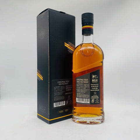 M&H クリスマス トリート 700ml 49％ イスラエル産シングルモルトウイスキー、クリスマスケーキのような香りとスパイシーな余韻