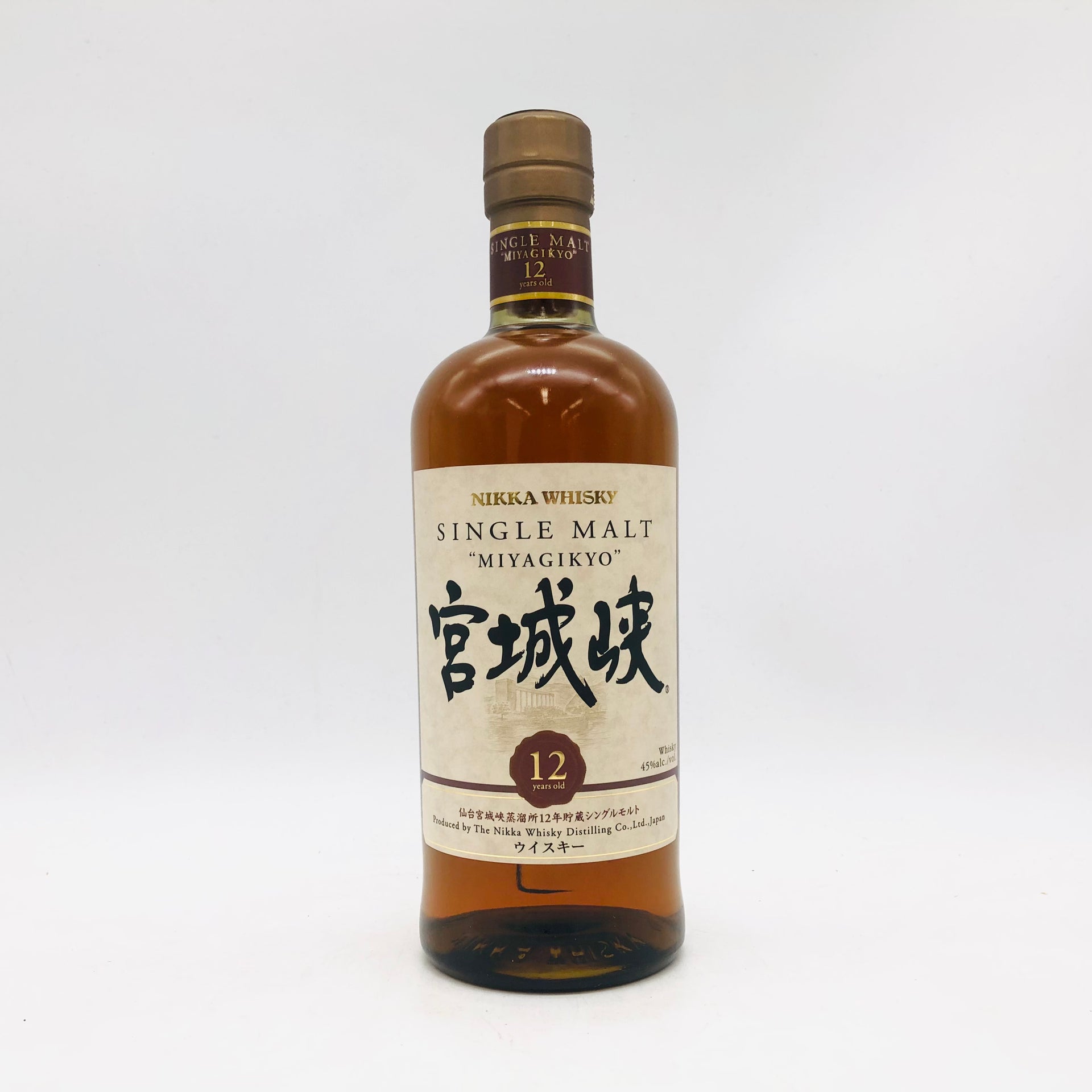 【未開封・希少品】シングルモルト宮城峡12年ウイスキー(箱なし) NIKKA ニッカ シングルモルト 宮城峡 12年 ウイスキー 700ml 45％ 箱