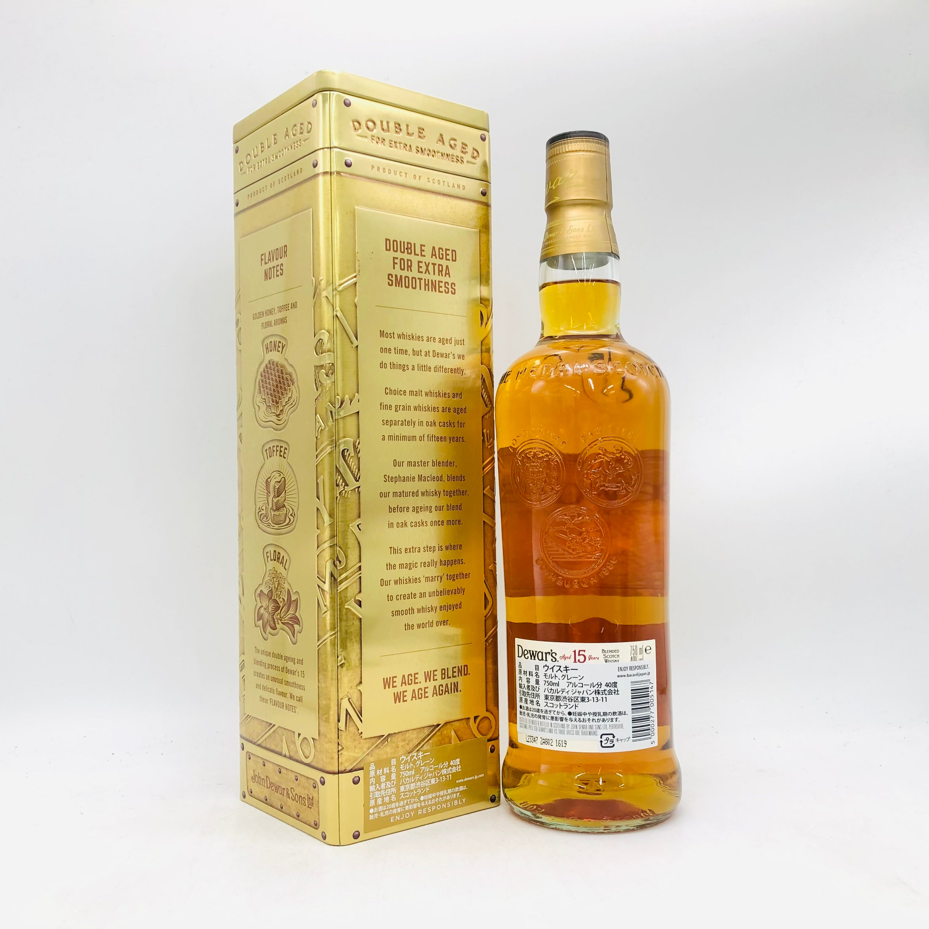 Dewars デュワーズ 15年 ダブルエイジ ブレンデッドスコッチ 750ml 40