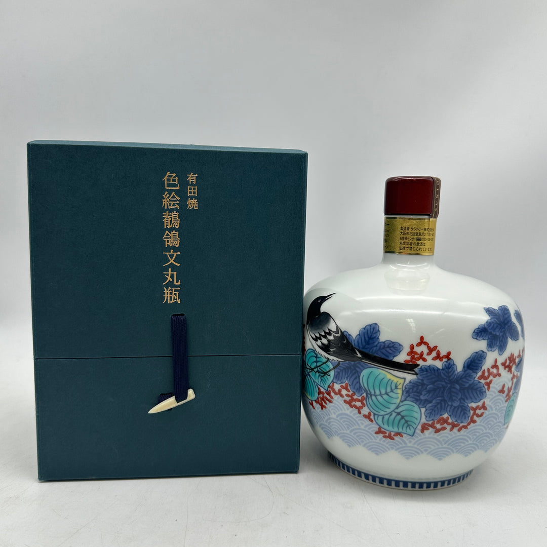 響 21年 有田焼 色絵鶺鴒文丸瓶
