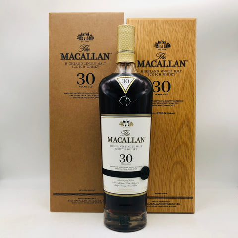 マッカラン 30年 シェリー オーク カスク　2024年リリース 箱とボトルの正面画像