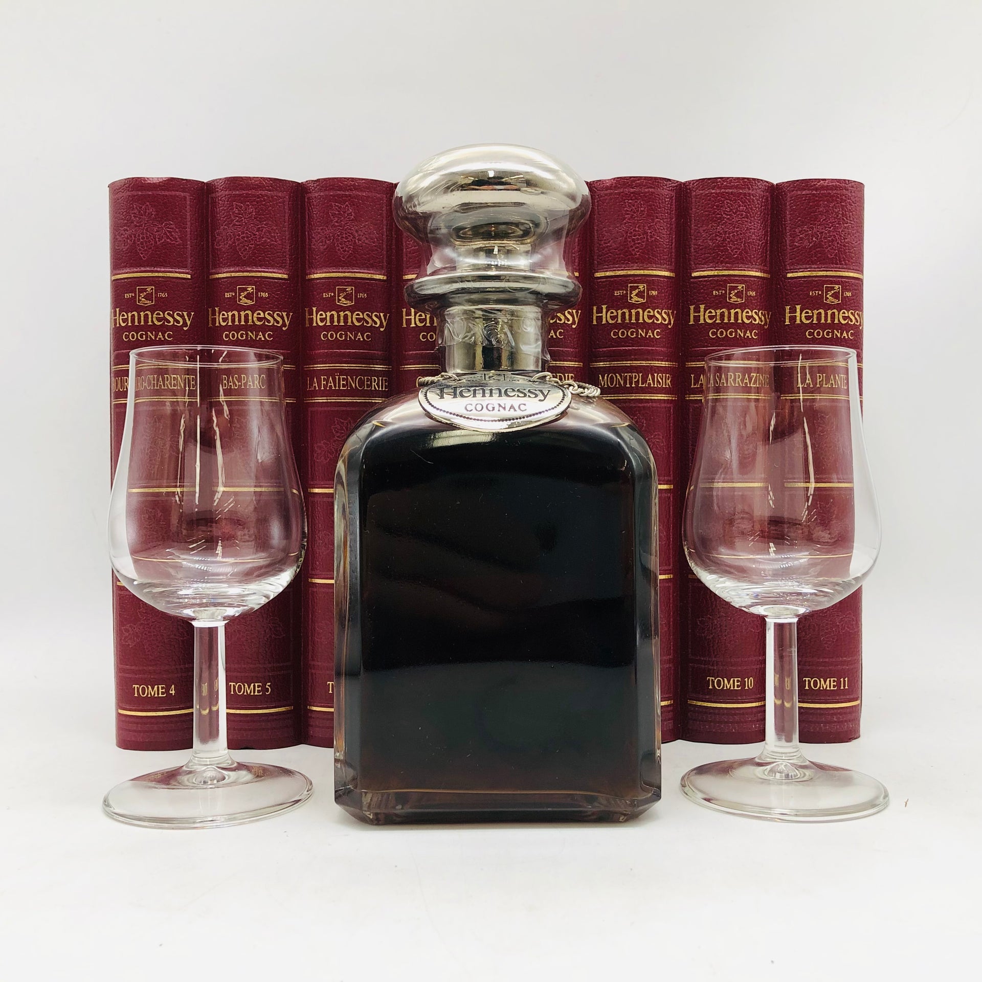 Hennessy ヘネシー シルバートップ グラス付 箱付 1980-1990年代