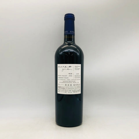 ケンゾー エステート 明日香 2016 750ml　ボトル裏面画像