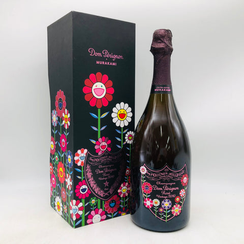 ドンペリニヨン ロゼ 村上隆 2010 シャンパーニュ 750ml。村上隆デザインの外箱付き。赤系果実の香りと力強い酸、長い余韻が特徴。