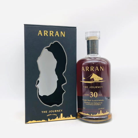 アラン1995 30年 THE JOURNEY、旧アラン蒸溜所のシングルモルト。51％、700ml。シェリーホグスヘッド30年熟成、限定279本の重厚なデザインボトル。