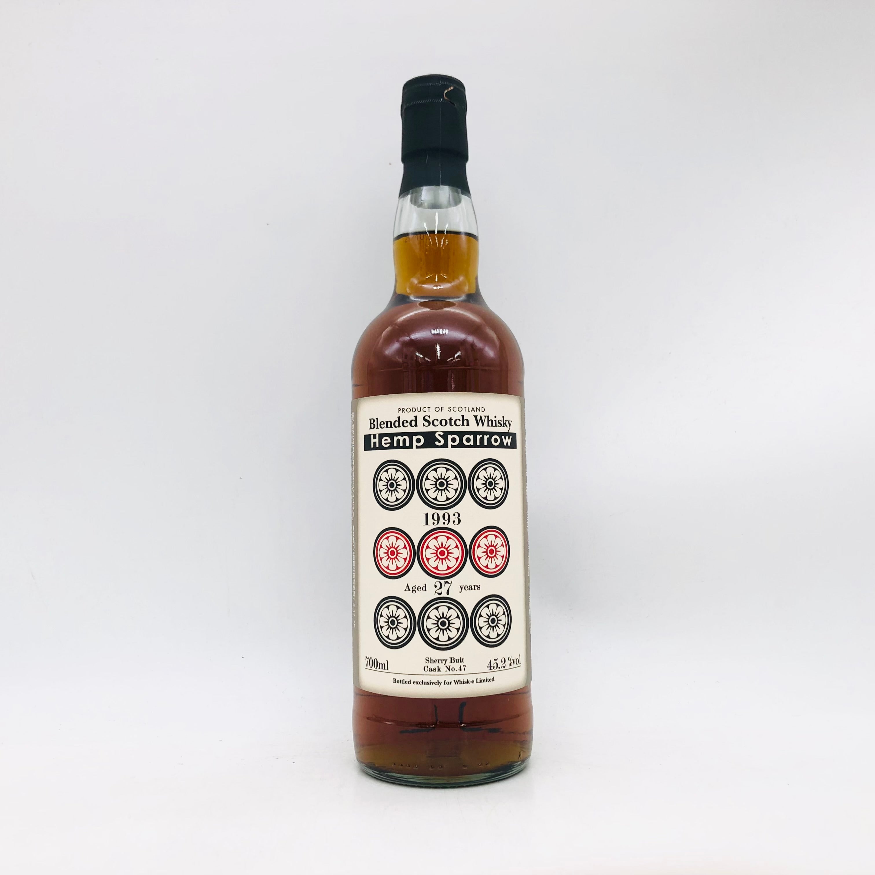 Hemp Sparrow ヘンプスパロー 九筒 ブレンデッドウイスキー 1993 27年
