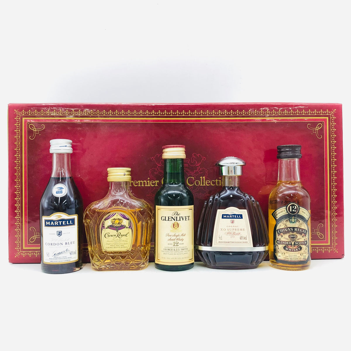 ブランデー ウイスキー ミニチュアボトル 5本セット 50ml – 高級酒 