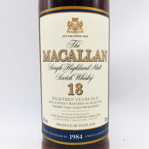 マッカラン 18年 1984 750ml。時代が生んだ、クラシック・マッカランの完成形。