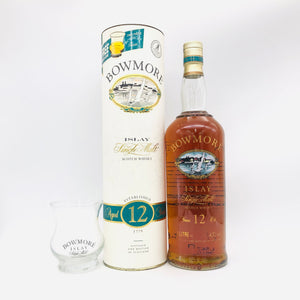 BOWMORE ボウモア 12年 ISLAY カモメラベル 1000ml 43% 箱あり グラス付き