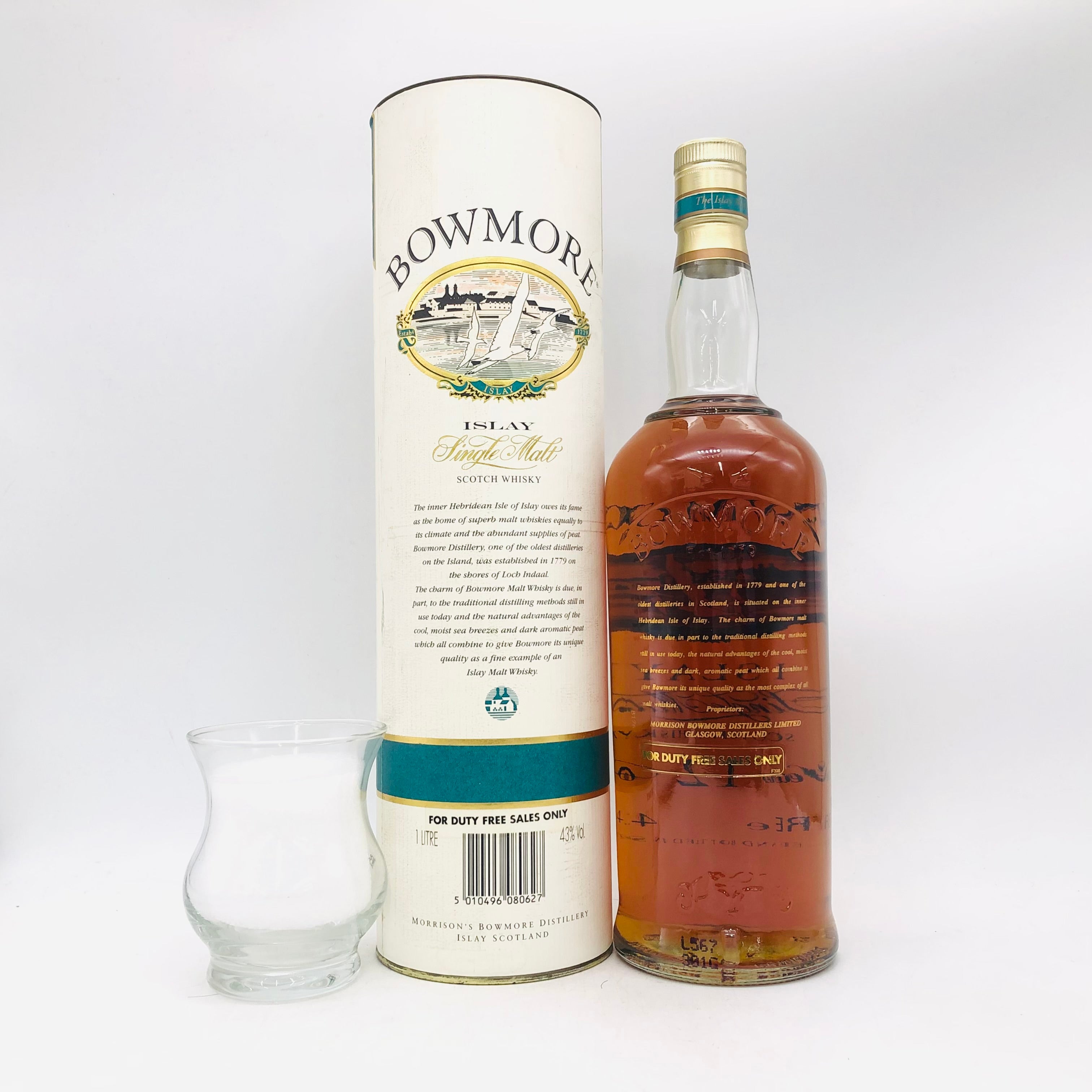 未開栓 BOWMORE ボウモア 12年 カモメラベル 1000ml ウィスキー BOWMORE ボウモア アイラ12年カモメラベル 1000ml 43% 箱あり – お酒の