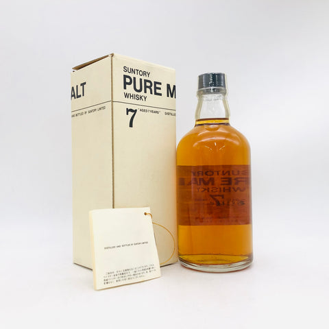 サントリー ピュアモルト7年 白ラベル ウイスキー特級 500ml。清らかに香る、特級時代のピュアモルト