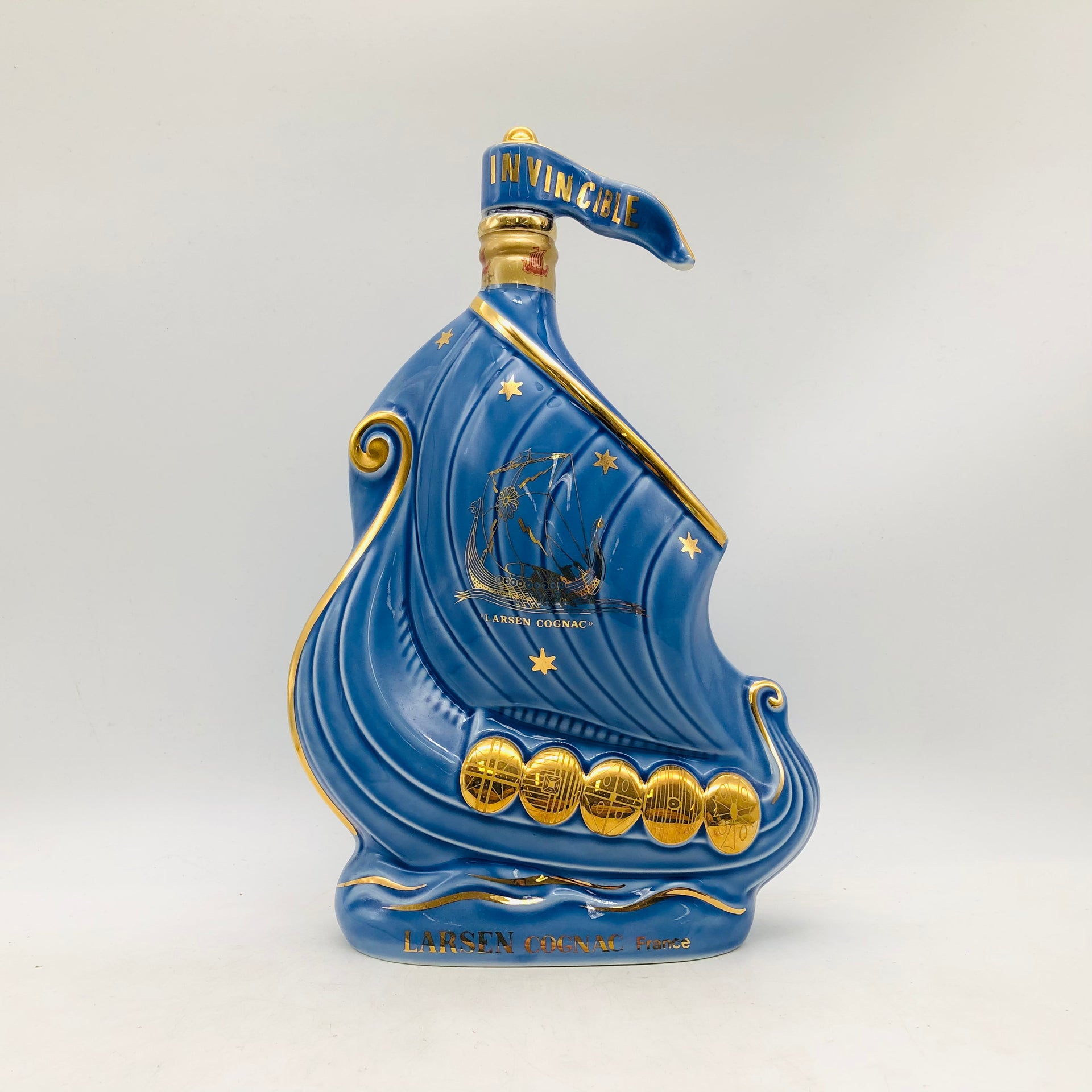 LARSEN ラーセン ヴァイキング シップ スカイブルー 青 陶器ボトル
