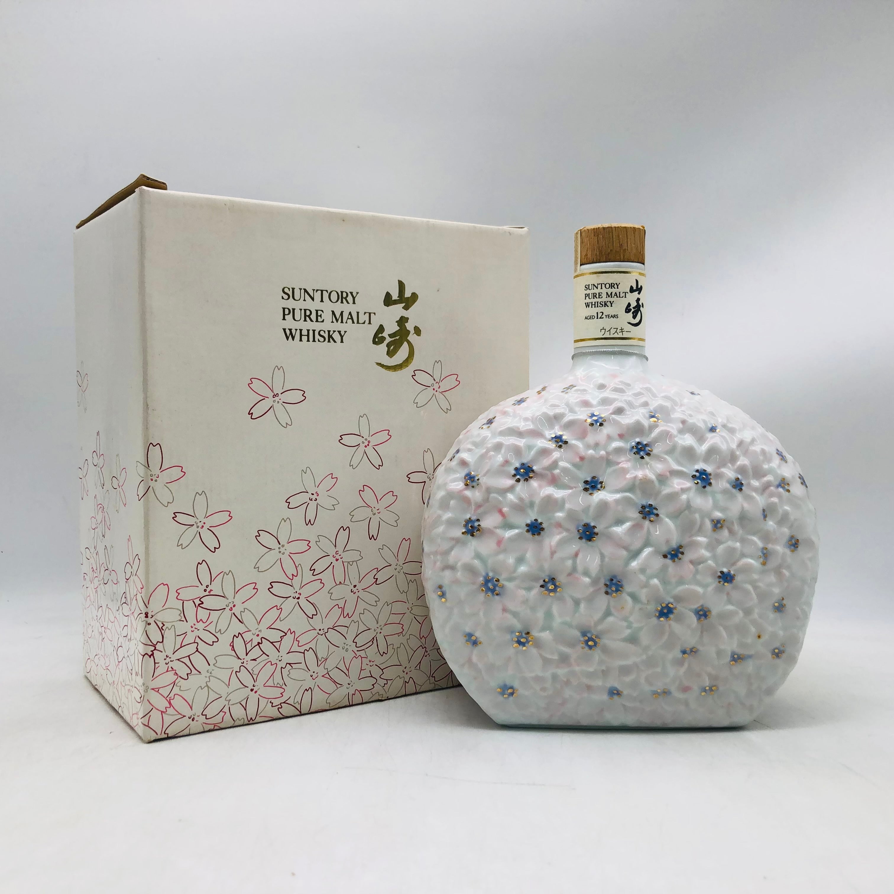 サントリー 山崎 12年 ピュアモルト 花の万博記念ボトル 600ml【古酒】 SUNTORY サントリー 山崎12年 花の万博桜ボトル 600ml – 高級酒・希少