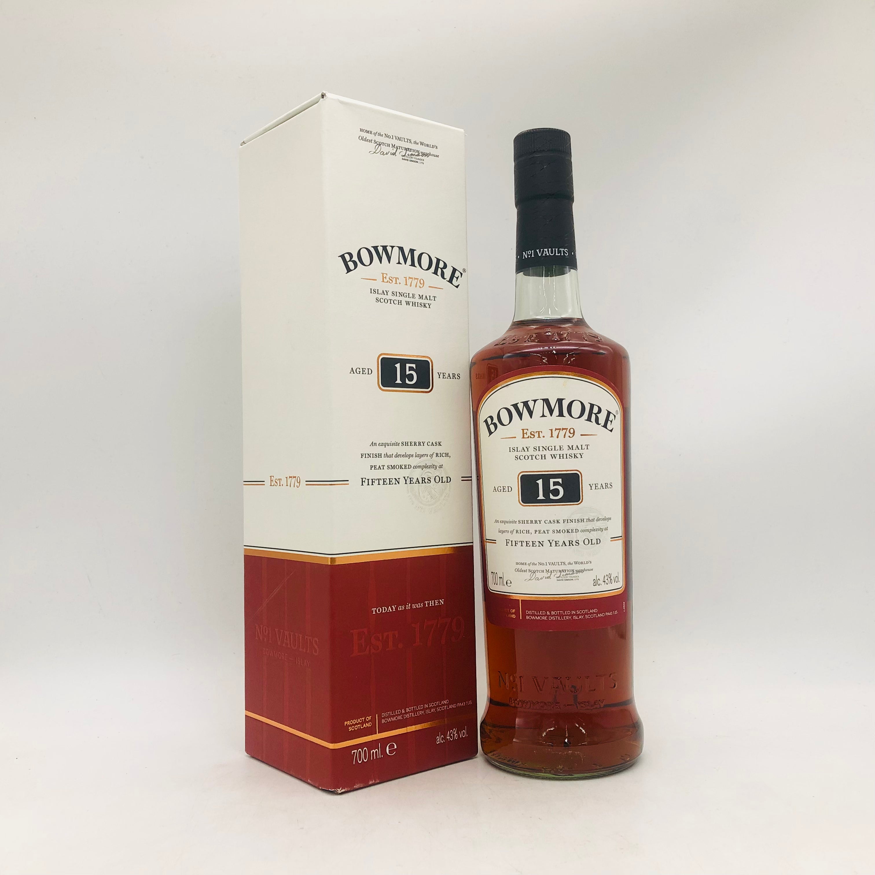Bowmore ボウモア 15年 700ml 43% 箱あり – 高級酒・希少酒の通販 Bowmore ボウモア 15年 700ml 43% 箱あり – 高級酒・希少酒の通販