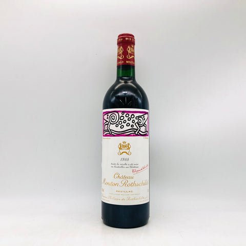 シャトー ムートン ロートシルト 1988年 750ml ボルドーワイン。深みある果実味と芸術的ラベルが特徴。