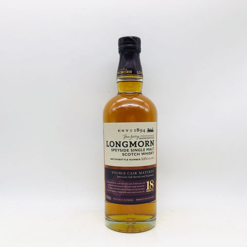 ロングモーン 18年 700ml。華やかな果実香と深い熟成感を楽しむ、スペイサイドの名門モルト。
