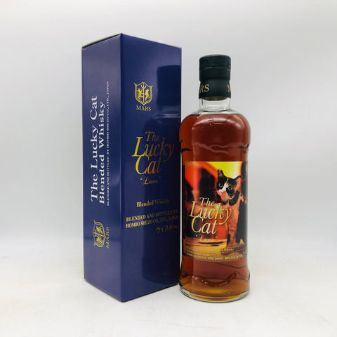 マルス ザ・ラッキーキャット ルナ 700ml。猫のように優雅でやさしい、癒やしのジャパニーズウイスキー。