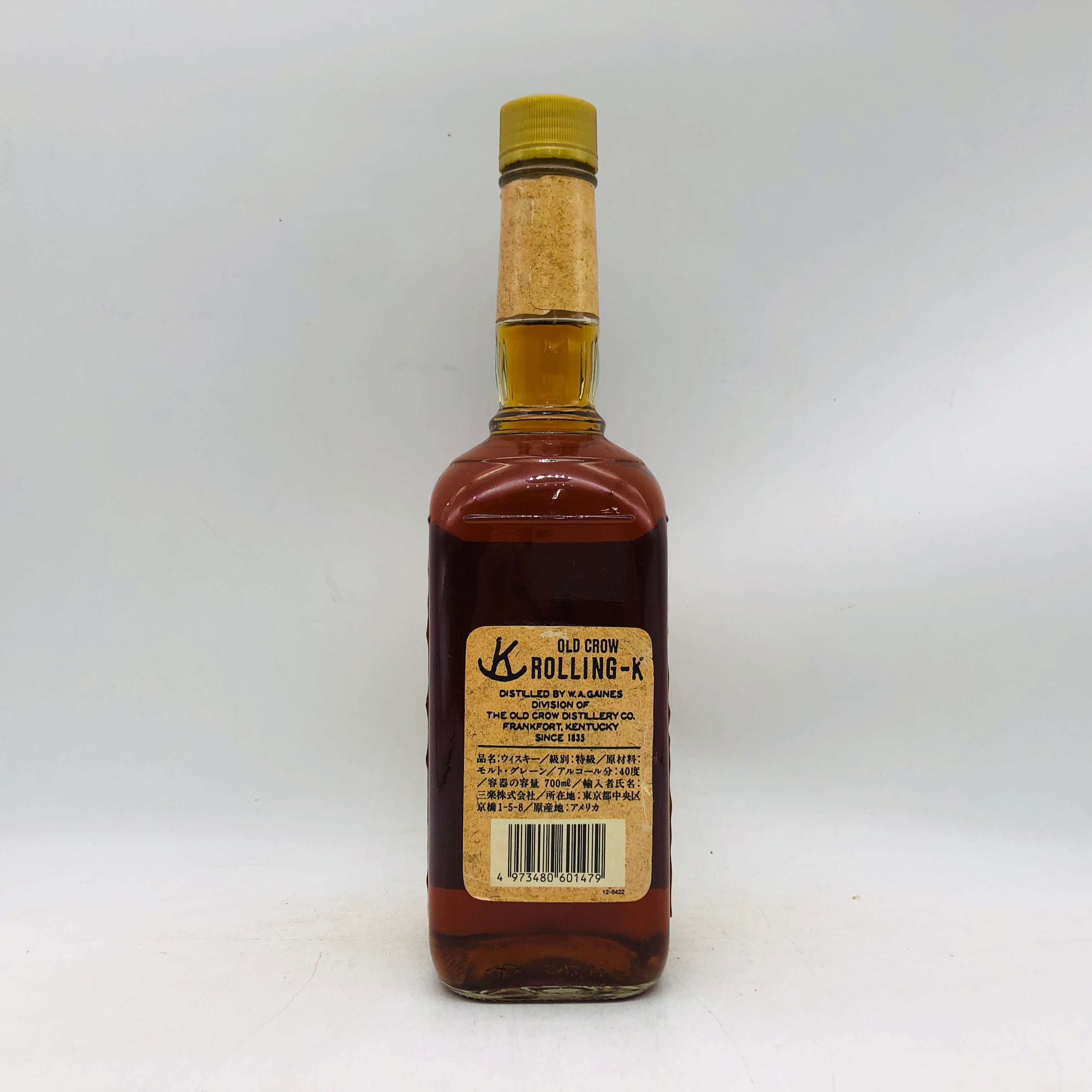 CROW - Whisky Rolling-K OLD Crow Old ROLLING-K Bourbon Kentucky 