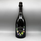 ドン ペリニヨン 村上隆エディション 2015 シャンパン 750ml 正面。カラフルなフラワーモチーフの限定アートラベル。