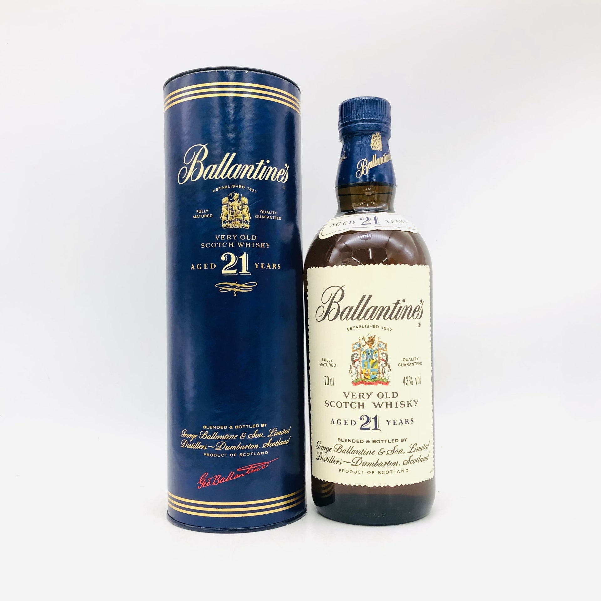 Ballantines バランタイン 21年 ベリーオールド 700ml 丸筒箱 – お酒の 