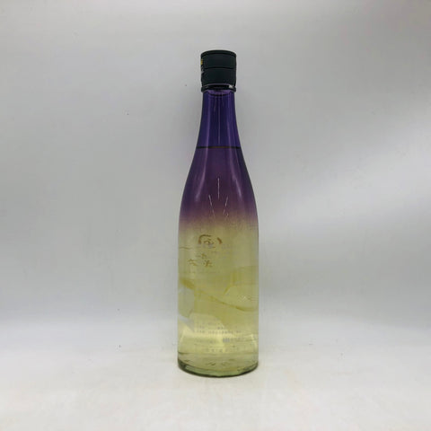 風の森 未来予想酒Ⅲ －時の重なり三重奏－ 720ml、奈良・油長酒造25周年記念酒。甕仕込みと樽熟成、古酒が重なる黄金色の濃厚で芳醇な日本酒のボトル裏面画像