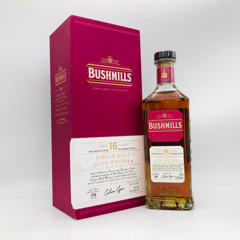 ブッシュミルズ16年 700ml。三樽熟成が織りなす豊潤なハーモニー。