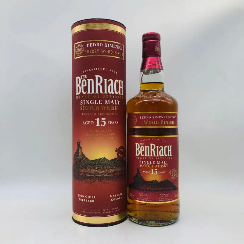ベンリアック 15年 ペドロヒメネス シェリーウッドフィニッシュのボトルと箱の画像