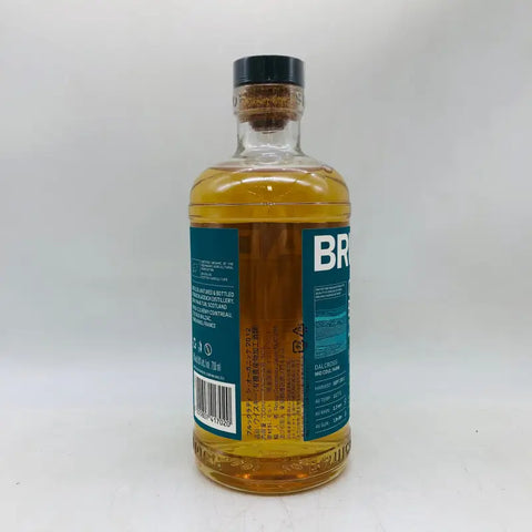 ブルックラディ ジ・オーガニック2012のゴールド液体入りガラスボトル