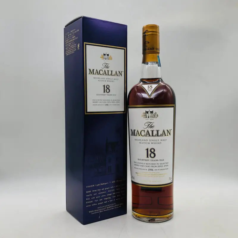 マッカラン　18年　1996 MACALLAN マッカラン 18年 シェリーオークカスク 1996 700ml – 高級酒